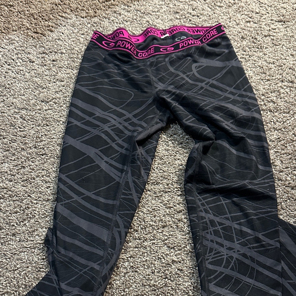 Champion Black and Pink Graphic Leggings